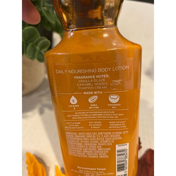 Bath & Body Works "Glazed Pumpkin" New Full Size 2 Pc Body Care Set - Picture 6 of 7